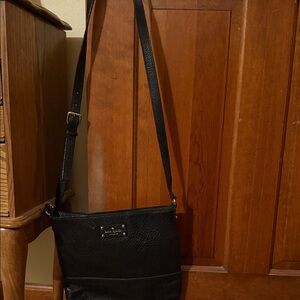Kate Spade Black Pebbled Crossbody Bag